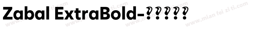 Zabal ExtraBold字体转换